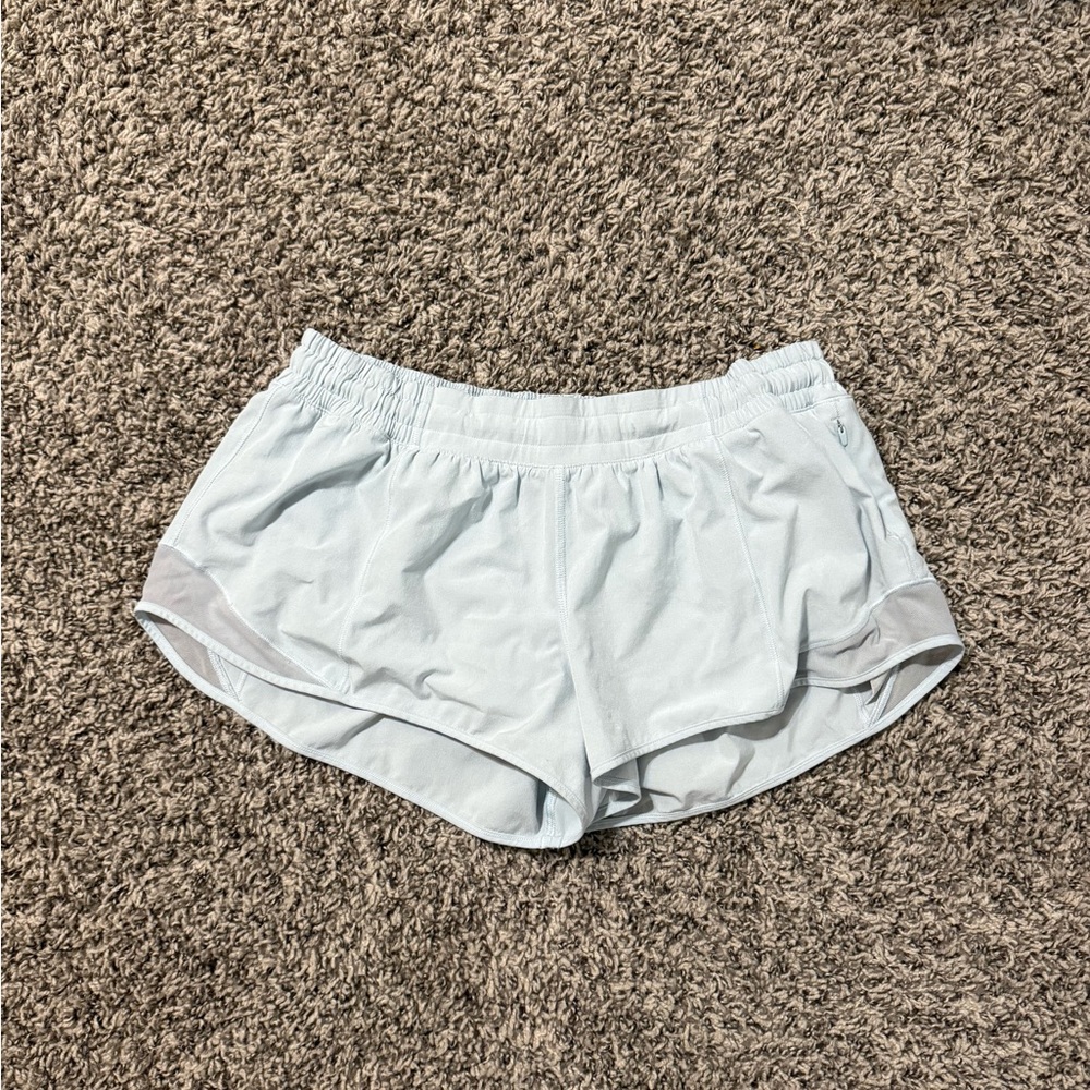 Lululemon Hotty Hot Shorts Starch Blue Low Rise 2.5” Size 12
